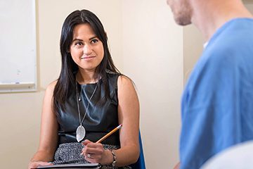 Deirdré Fang trains healthy people to play the role of patients with medical conditions as part of UBC’s Standardized Patient program.