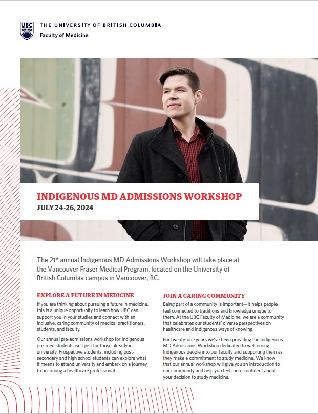 Indigenous MD Admissions Workshop cover